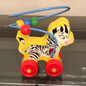 🛍2/$10 Zebra wooden bead maze toy